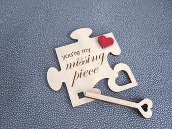 Personalised Wooden Jigsaw Valentine's Keepsake Card, 2 of 5