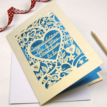 Personalised Papercut Heart Engagement Card, 3 of 4