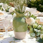 Personalised Green And White Ceramic Jug Vase, thumbnail 1 of 10