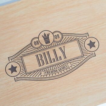 Personalised Wooden Art Box Seconds, 4 of 8