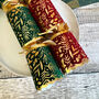 Elegant Green And Red Christmas Crackers Set Of Six, thumbnail 3 of 6