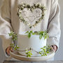 Customised Initials Dried Flower Heart Cake Topper, thumbnail 1 of 9