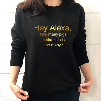 Alexa Pigs In Blanket Christmas Jumper, 3 of 5