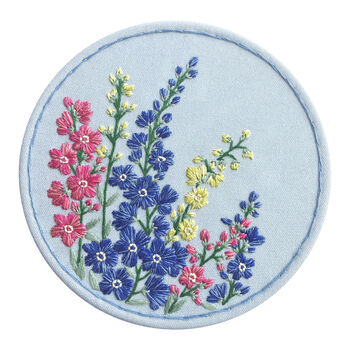 Delphinium Floral Embroidery Kit, 3 of 5
