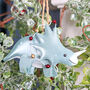 Tin Triceratops Christmas Tree Decoration, thumbnail 3 of 6