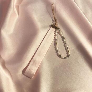 Allegra Pearl And Silk Phone Strap, 7 of 9