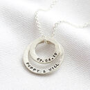 Personalised Sterling Silver Hammered Hoop Necklace By Lisa Angel ...