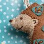 Folk Embroidered Hedgehog Felt Craft Mini Kit, thumbnail 2 of 6