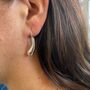 Large Drop Sterling Silver Earrings, thumbnail 2 of 3