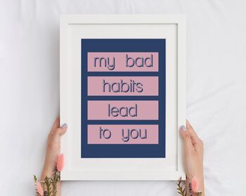 Ed Sheeran Bad Habits Print A5, 2 of 5