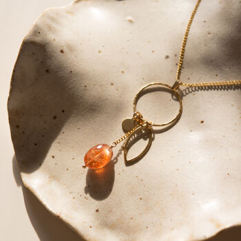 Astralis 14k Gold Filled Sunstone Necklace, 3 of 6