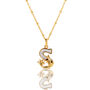 Gold Plated S Initial Necklace With Mother Of Pearl, thumbnail 1 of 6