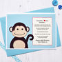 'Monkey' Love You Because Personalised Birthday Card, thumbnail 2 of 4