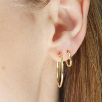 Everyday 14ct Gold Hoop Earrings, 11 of 12