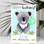 Personalised Koala Relation Birthday Card, thumbnail 5 of 9