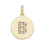 Round Cz Initial Pendant, thumbnail 2 of 12