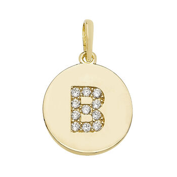 Round Cz Initial Pendant, 2 of 12