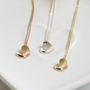 Handmade Solid Gold Mini Concave Heart Necklace, thumbnail 6 of 8