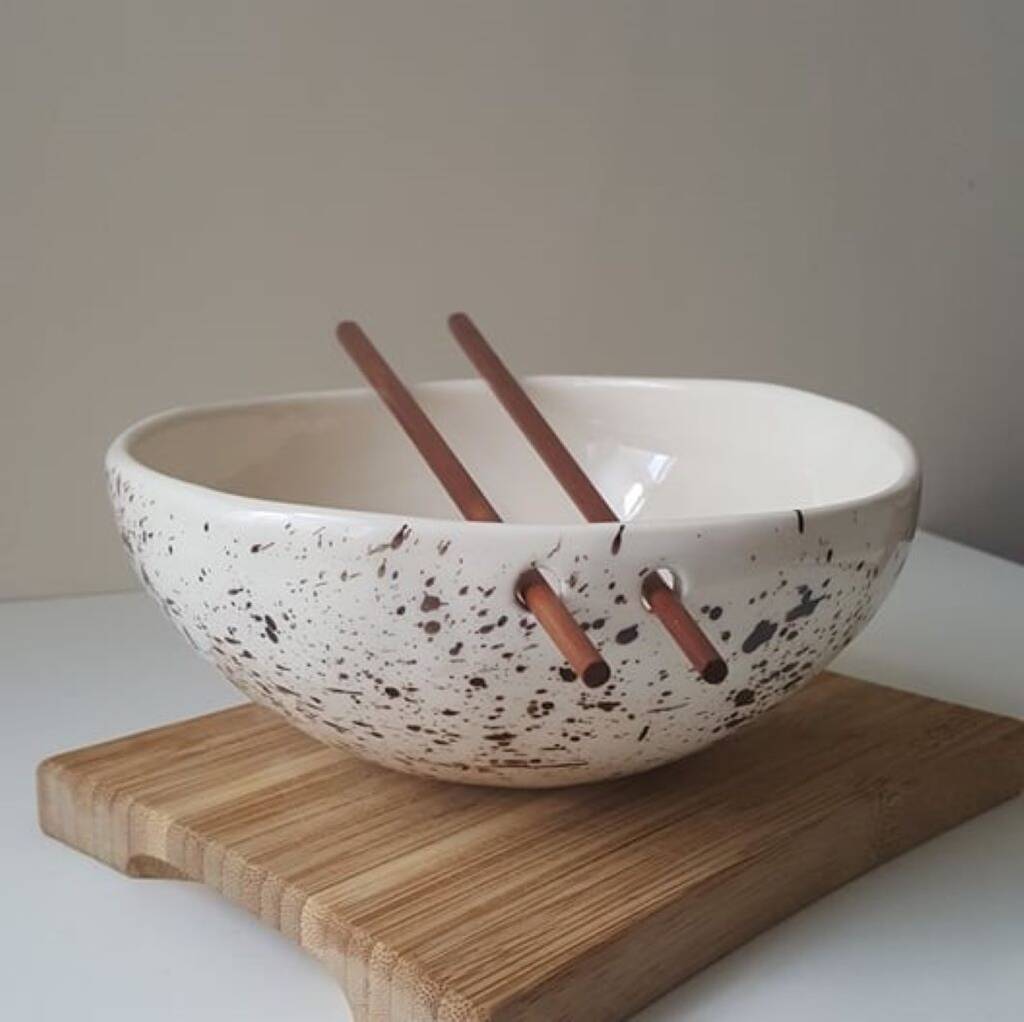 Large Handmade Ramen Bowl With Chopsticks By Eniko Kovacs Design