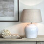 Etna Aged White Ceramic Glaze Table Lamp Base, thumbnail 1 of 8
