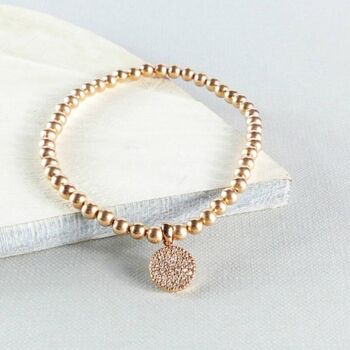 18ct Rose Gold Plated Sparkle Bracelet, 3 of 4