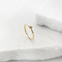 18ct Gold Stacking Bud Ring With Diamond, thumbnail 5 of 5