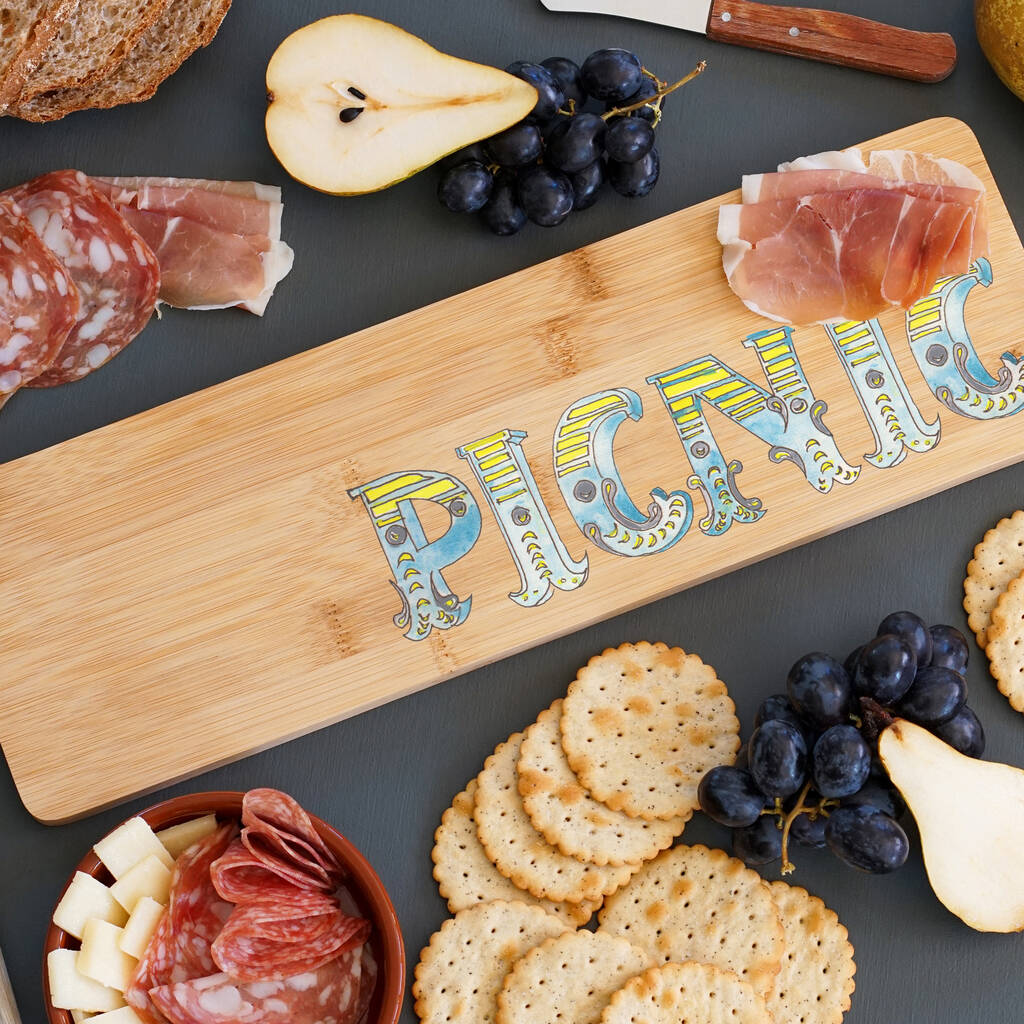 Personalised Circus Font Charcuterie Board, 1 of 5