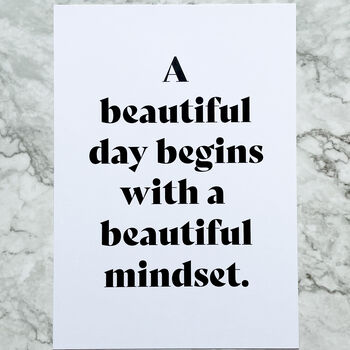 Positive Mindset Typographic Art Print, 2 of 2