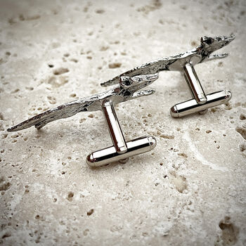 Wild Fox Cufflinks Antiqued Pewter, 3 of 6