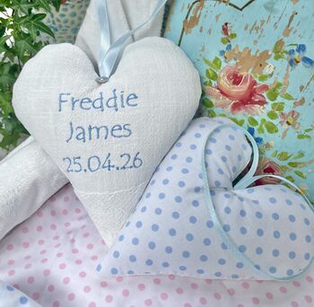 Linen Baby Name Heart, 11 of 12