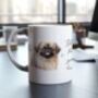 Personalised Pekinese Dog Hearts Pet Gift Mug, thumbnail 1 of 2