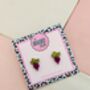 Turnip Glitter Resin Studs / Garden Lover Gift / Fun Veggie Jewellery / Handmade Studs, thumbnail 5 of 5
