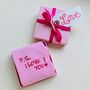 Ladies Pink I Love You Socks ~ Boxed, thumbnail 1 of 6