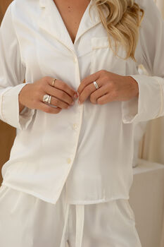 Jasmine White Long Wedding Pyjamas, 5 of 5