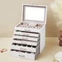 Large Multi Level Jewelry Box Jewellery Cases Organiser, thumbnail 2 of 10