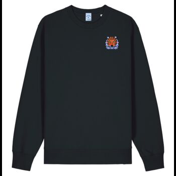 Adults Embroidered Organic Cotton Tiger Sweatshirt, 6 of 12