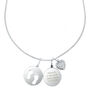 Personalised Footprints Zirconia Heart Necklace, thumbnail 2 of 4