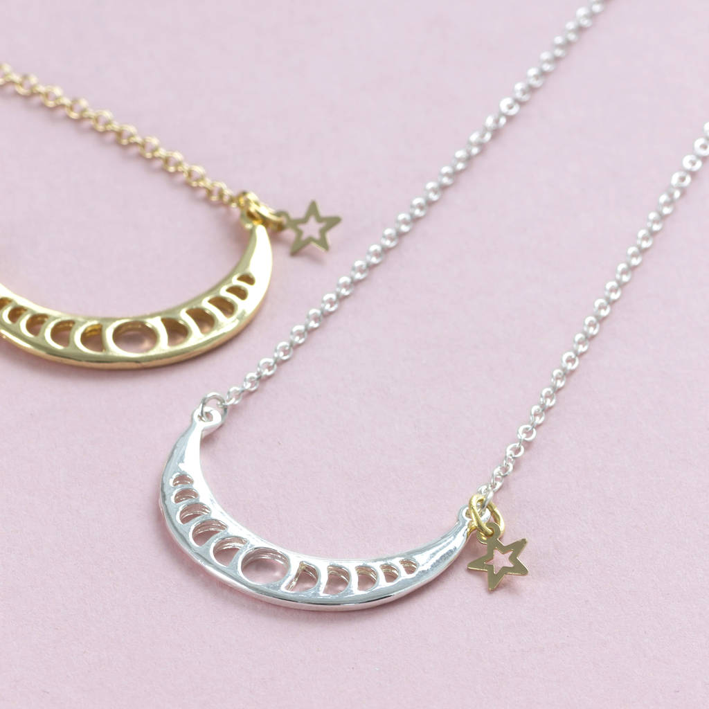 Moon Phases Necklace By Joy by Corrine Smith