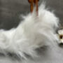 Handmade White Fluffy Drunken Duck Wine Bottle Holder, thumbnail 11 of 12