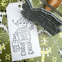 Personalised 'Robot' Book Belongs To Stamp + Ink Stamp, thumbnail 1 of 1