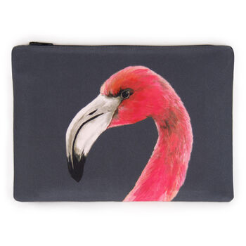 Flamingos Printed Silk Zipped Bag, 3 of 6