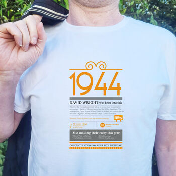 80th Birthday Gift T Shirt Of The Year 1944, 7 of 11