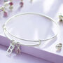 Personalised Initial Birthstone Bangle, thumbnail 2 of 9