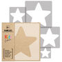 Reusable Plastic Stencils Five Pcs Stars With Brushes, thumbnail 2 of 5