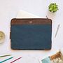 Personalised Leather And Canvas 17 Inch Laptop Case, thumbnail 4 of 7