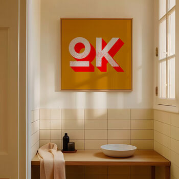 Ok Typography Poster, Typography Print, Trendy Art, 5 of 9