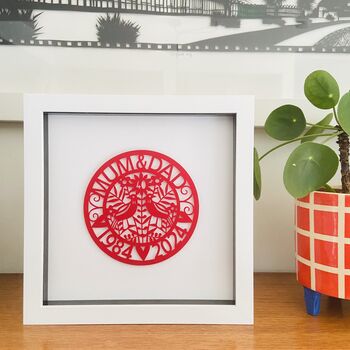 Personalised Ruby Wedding Paper Cut For Parents, 2 of 11
