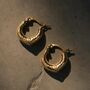 Filigree Boho Small Gold Hoops, thumbnail 4 of 7