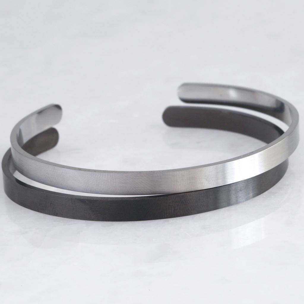 Men's Stainless Steel Torque Bangle By Lisa Angel