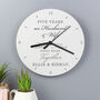 Personalised Time Flies Anniversary Wooden Wall Clock, thumbnail 1 of 5
